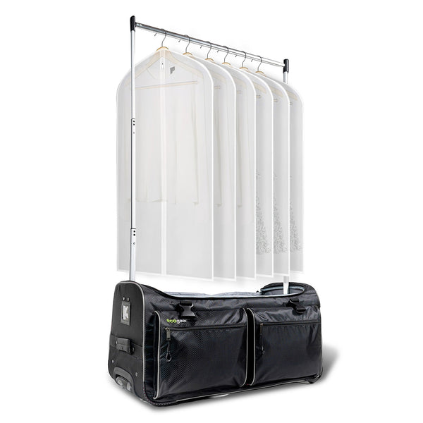 NEW - Ecogear 28in Wheeled Duffel Bag With Garment Rack - 2 Color Options