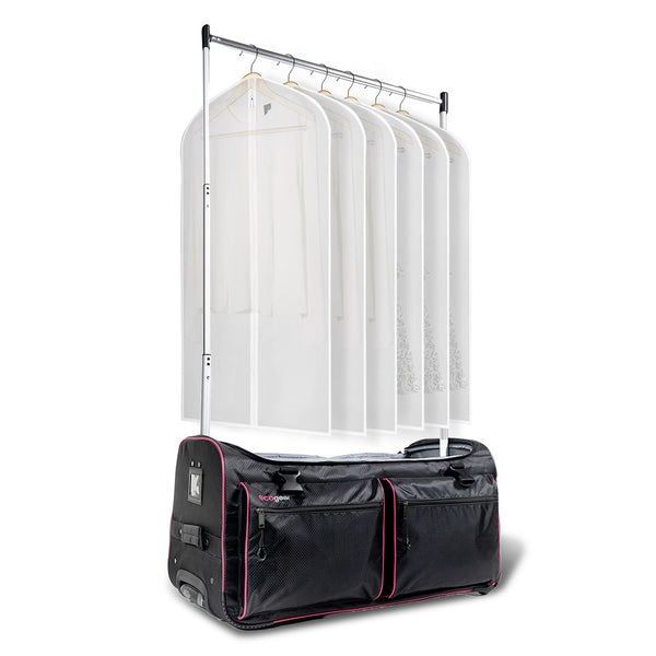 NEW - Ecogear 28in Wheeled Duffel Bag With Garment Rack - 2 Color Options