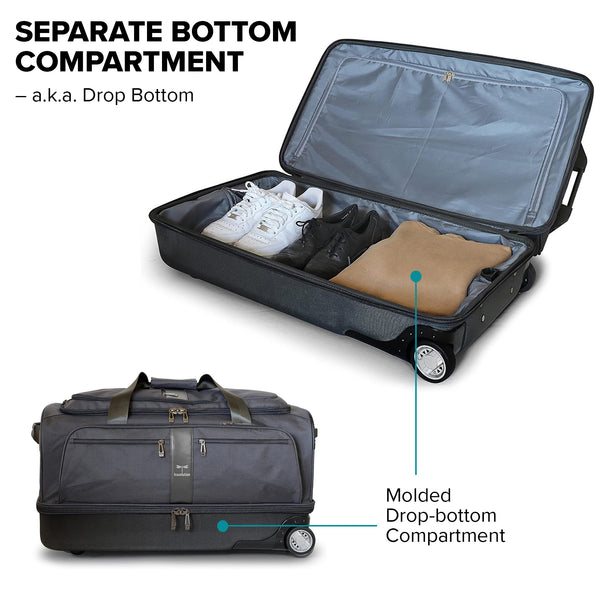 Travolution 28" Drop-bottom Wheeled Duffel with Garment Rack, 2 Color Options