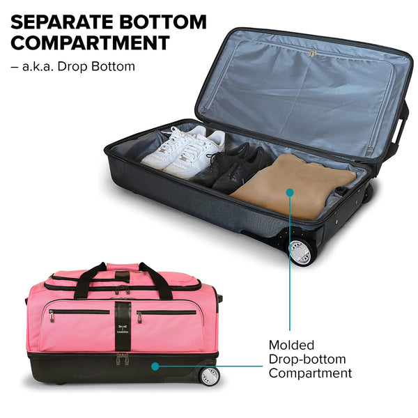 Travolution 28" Drop-bottom Wheeled Duffel with Garment Rack, 2 Color Options