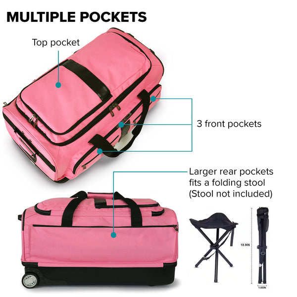 Gently Used - Travolution Newly Designed 28" Dance Duffel, Pink Upper