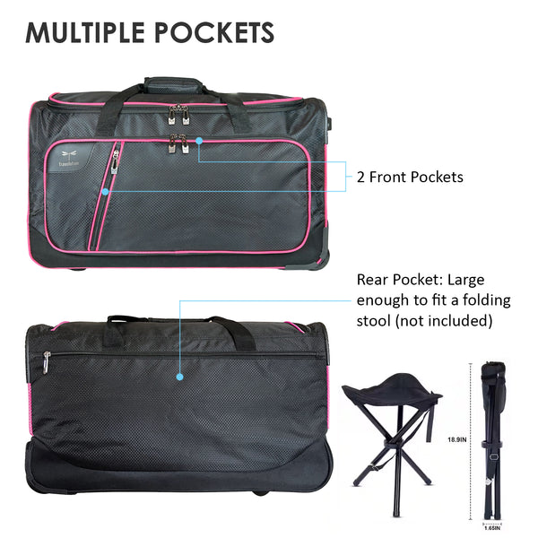 Travolution 24 Inch Wheeled Duffel Bag With Garment Rack