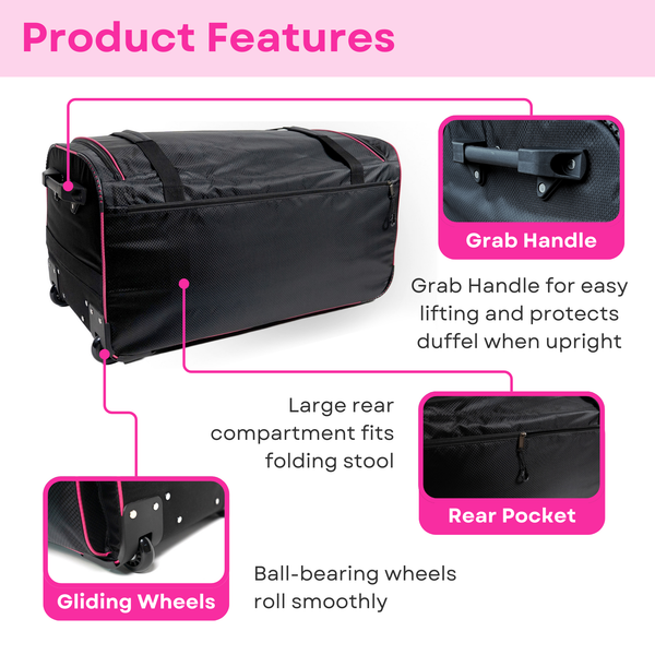 NEW - Ecogear 28in Wheeled Duffel Bag With Garment Rack - 2 Color Options