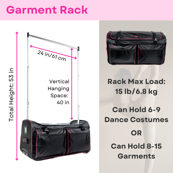 NEW - Ecogear 28in Wheeled Duffel Bag With Garment Rack - 2 Color Options