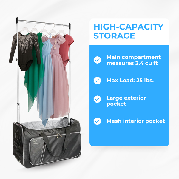 Travolution 24 Inch Wheeled Duffel Bag With Garment Rack