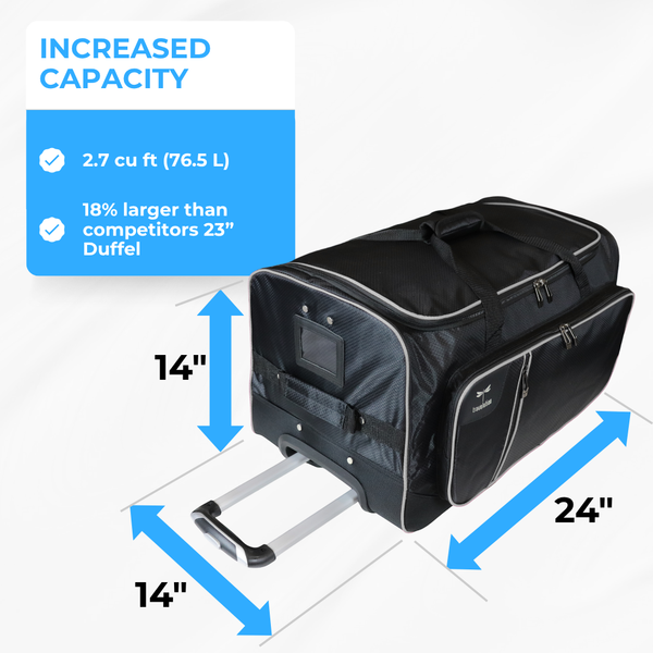 Travolution 24 Inch Wheeled Duffel Bag With Garment Rack