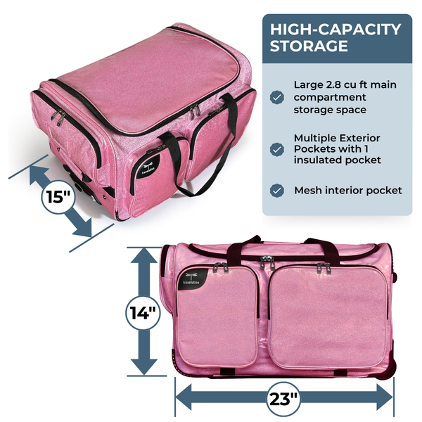 Travolution 23 inch Glitter Dance Bag with Garment Rack