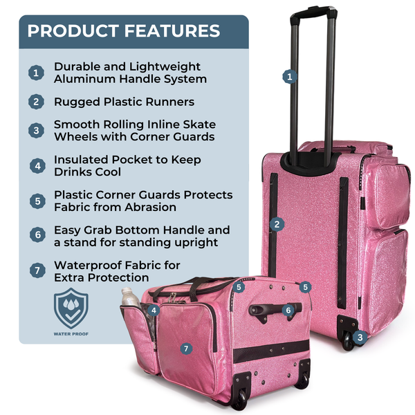 Travolution 23 inch Glitter Dance Bag with Garment Rack