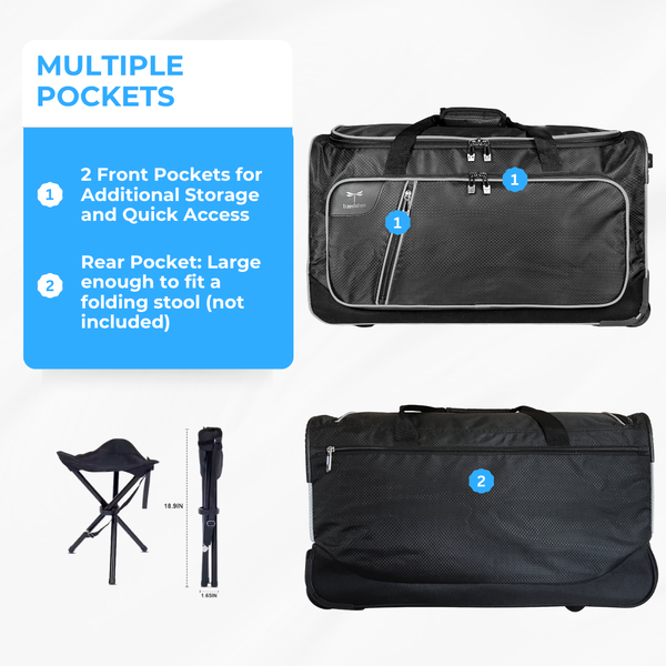 Travolution 24 Inch Wheeled Duffel Bag With Garment Rack