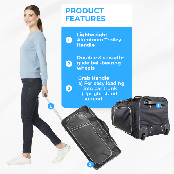 Travolution 24 Inch Wheeled Duffel Bag With Garment Rack