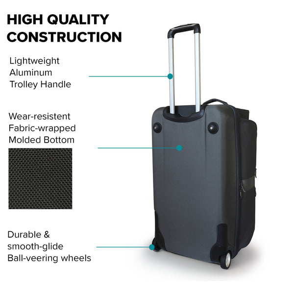 Gently Used - Travolution Newly Designed 28" Garment Rack Duffel w/ Wheels, Black