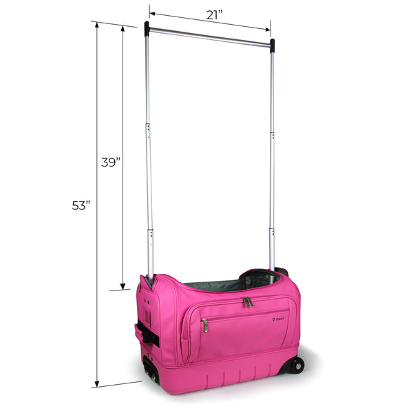 New! The Hybrid Garment Rack Duffel - HOT PINK