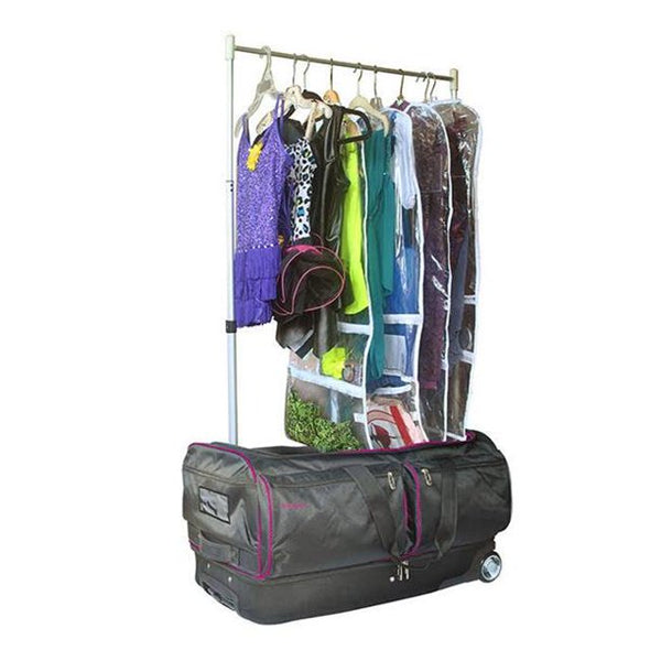 GENTLY USED - Ecogear 28in Wheeled Duffel Bag With Garment Rack, 2 Color Options